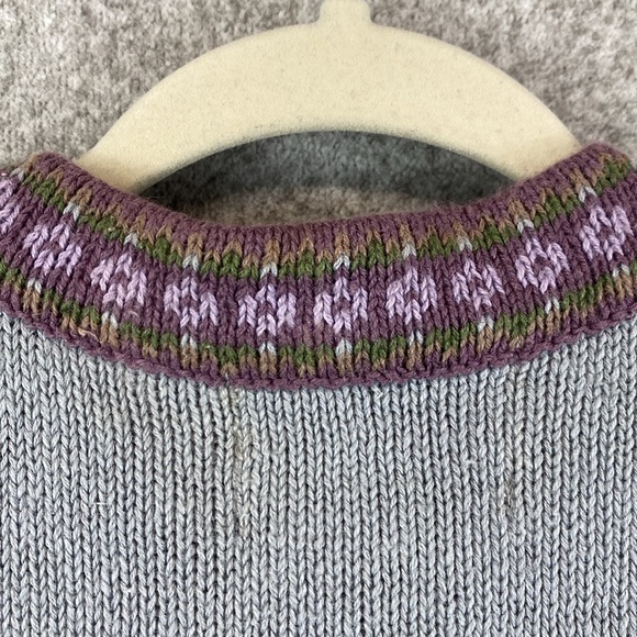 Vtg. Herman Geist hand embroidered cardigan S cottagecore floral 80's feminine - Picture 8 of 12